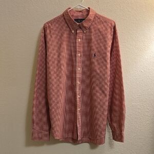 Polo Ralph Lauren Red Slim-fit Plaid Button-Down Shirt - XXL
